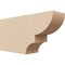 Ekena Millwork 4in. W x 8in. H x 16in. L Ridgewood Woodgrain TimberThane Rafter Tail, Primed Tan RFTUR04X08X16RIDRCPR - alternate 1